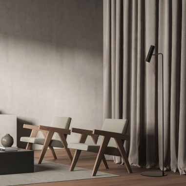 Lámpara de suelo con rótula