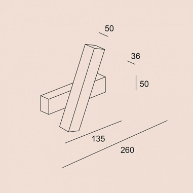 Aplique blanco led barredor de pared