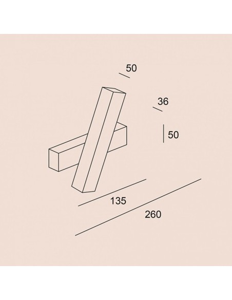 Aplique blanco led barredor de pared