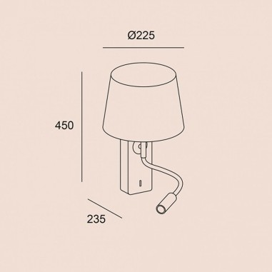 Aplique pantalla y lector multi articulado