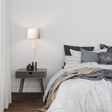 Aplique dormitorio pantalla y lector