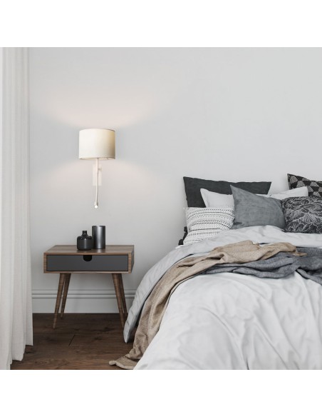 Aplique dormitorio pantalla y lector