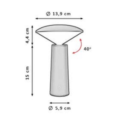 Pie seta led regulable