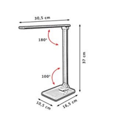 Flexo LED Base de Cristal Regulable...