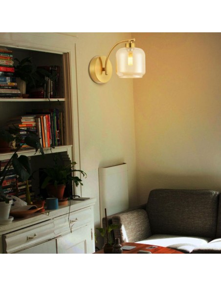 Aplique modero dorado satinado