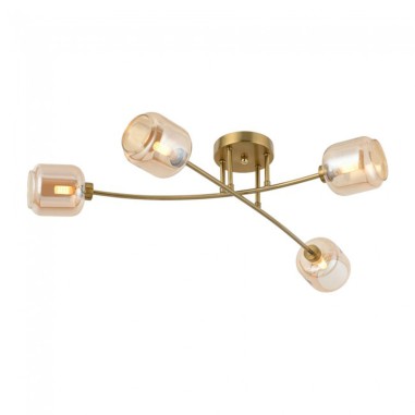 Lámpara plafón cuero