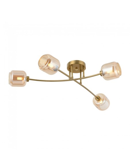 Lámpara plafón cuero