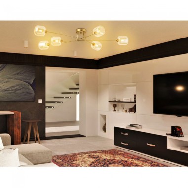 Oferta lámpara latón tulipa ámbar Oferta lámpara latón tulipa ámbar