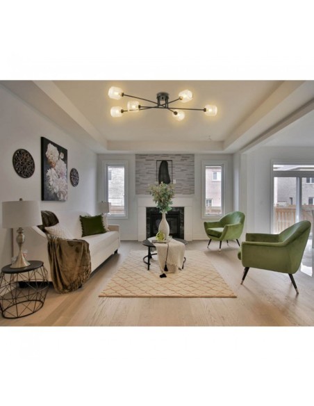 Oferta lámpara 6 luces negro