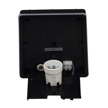 Aplique policarbonato exterior negro