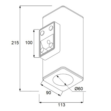 Aplique IP54 doble luz blanco
