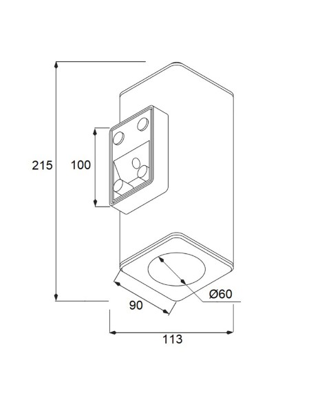 Aplique IP54 doble luz blanco