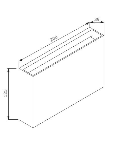 Aplique led fachada 7w-3000k