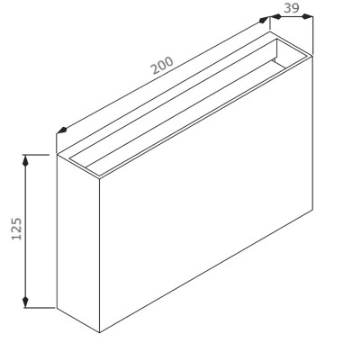 Aplique led fachada 7w-3000k blanco