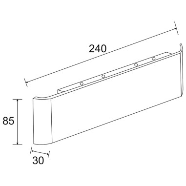 Aplique de pared muy fino