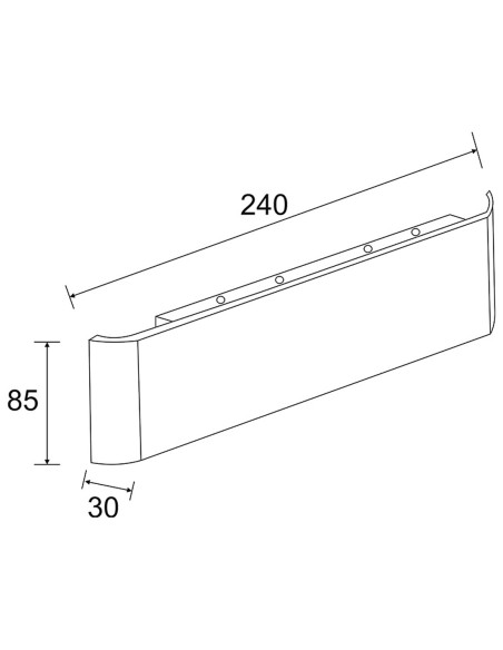 Aplique de pared muy fino