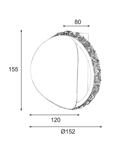 Oferta aplique led con cristal.