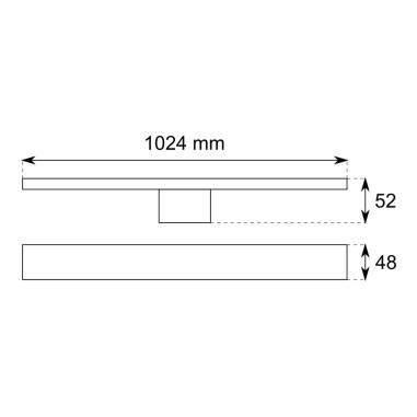 Aplique fachadas aluminio negro con IP65