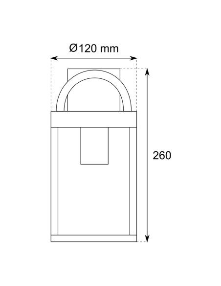 Aplique negro para E-27
