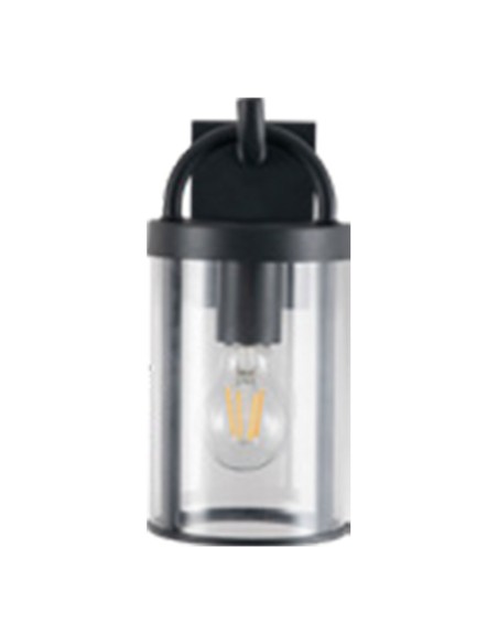 Aplique exterior asa negro aluminio