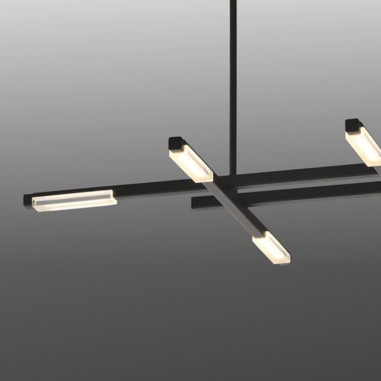 Lámpara de techo negra diseño led