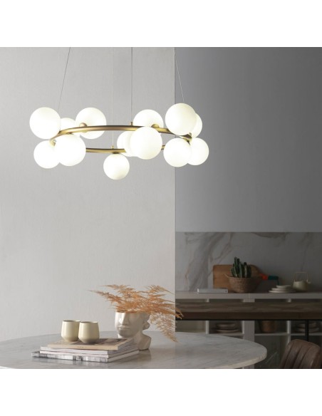 Lámparas de Techo Circular 15 Bolas 8 Colores