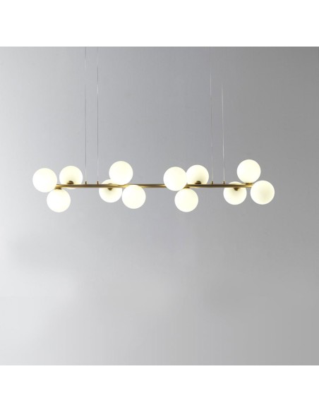 Lámpara oro 12 luces 120 cm