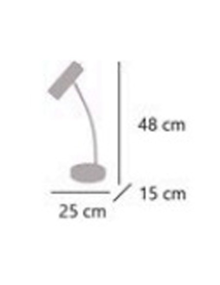 Lámpara sobremesa negra cabezal orientable