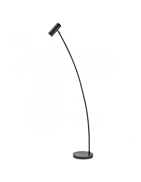 Pie de suelo negro mate cabezal orientable