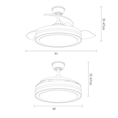 Ventilador de techo Esparta plata 91cm