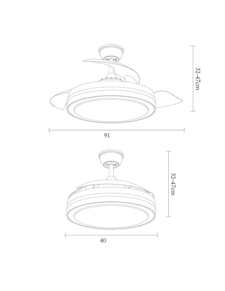 Ventilador de techo Esparta plata 91cm