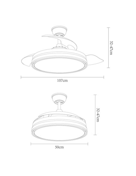 Oferta ventilador de techo Bayomo negro