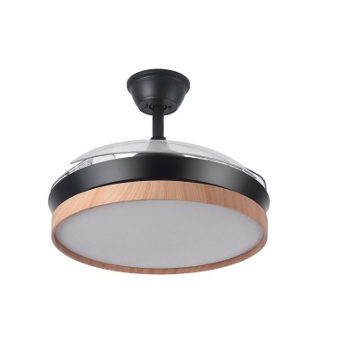 Ventilador con aspas que se recogen negro barato