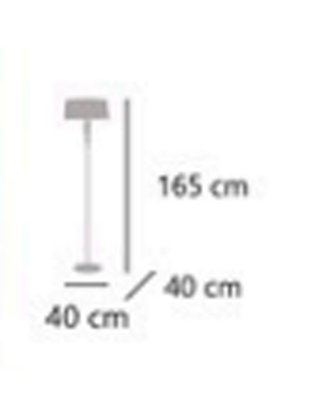 Lámpara de suelo cromada con pantalla nacar barata