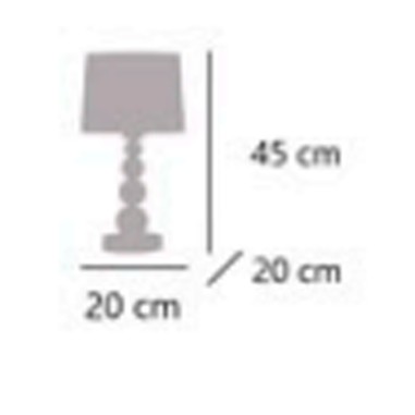 Lámpara de mesa cromo con pantalla nacarada