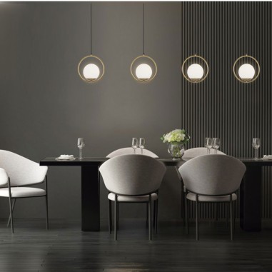 Lámparas suspendidas doradas baratas