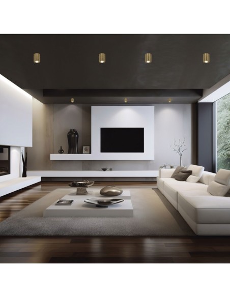 Foco superficie orientable oro viejo.