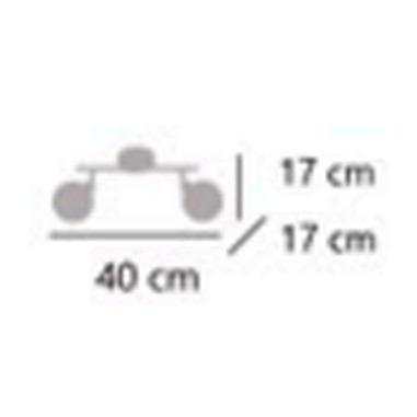 Aplique negro con cristal transparente y alambre