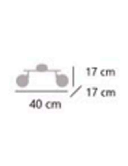 Aplique negro con cristal transparente y alambre