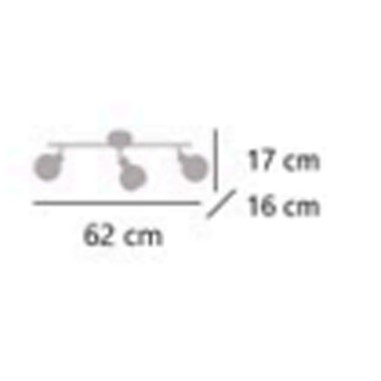 Aplique con focos negro y cristal oferta