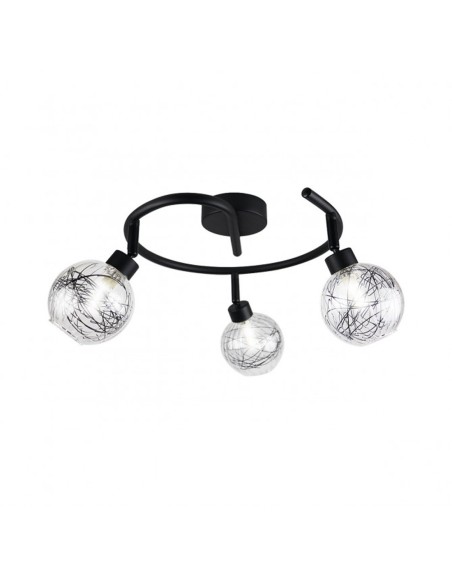 Plafón espiral Rolo negro