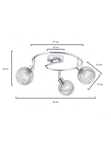 Lámpara Dorada con Tulipas de Cristal