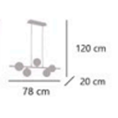 Lámpara oferta con bolas blancas