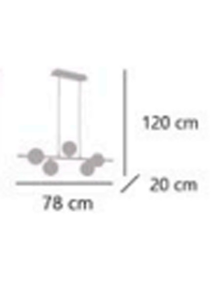 Lámpara oferta con bolas blancas