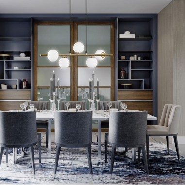 Lámpara lineal oferta dorada con bolas