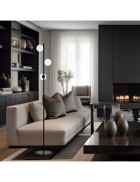 Lámpara de suelo barata con bolas