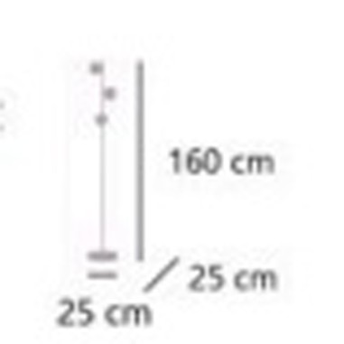 Lámpara de suelo negra con bolas blancas