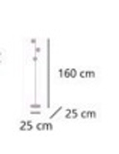 Lámpara de suelo negra con bolas blancas
