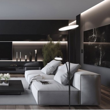 Pie de suelo oferta led negro