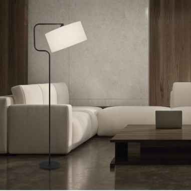 Lámpara de Pie Ahorcado Negro con...